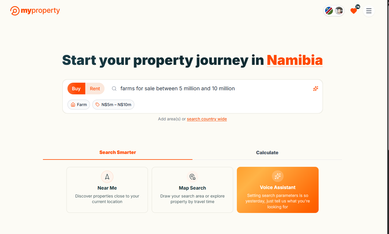 Screenshot for Search beyond area limits with our improved country wide search