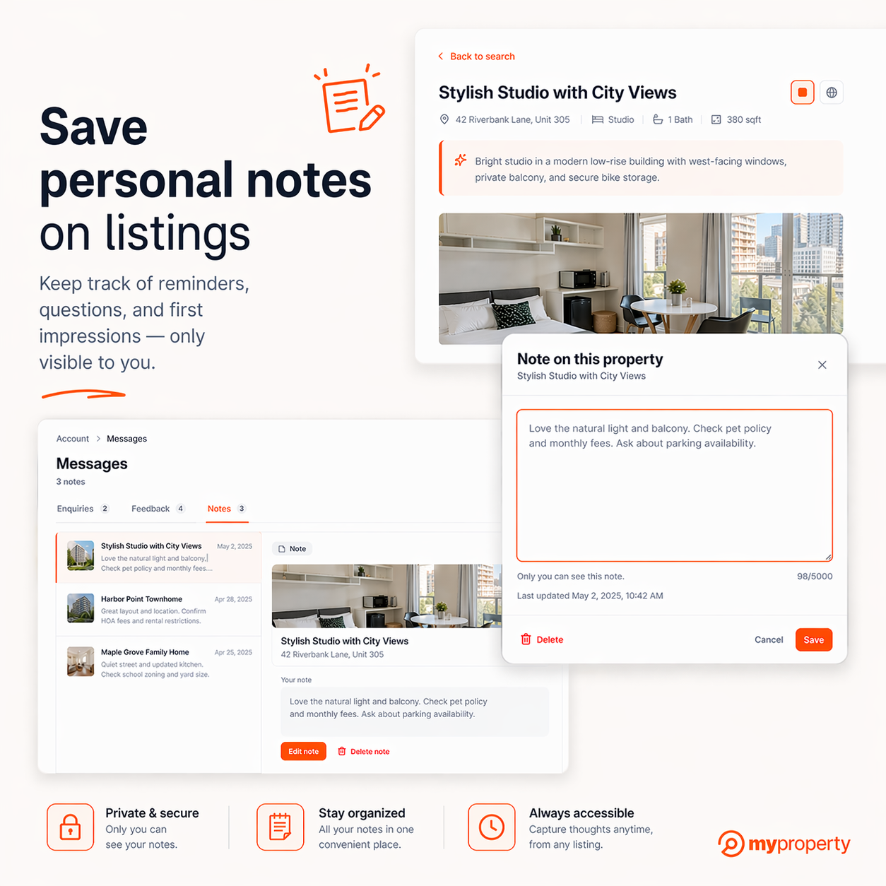 Screenshot for Save Personal Notes on Listings